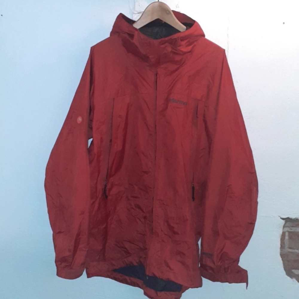 Marmot orange gore-Tex paclite raincoat L